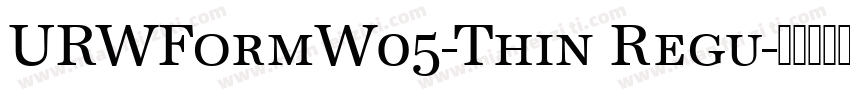 URWFormW05-Thin Regu字体转换